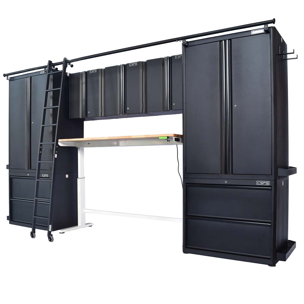 Bộ 9 tủ CSPS 366cm Đen