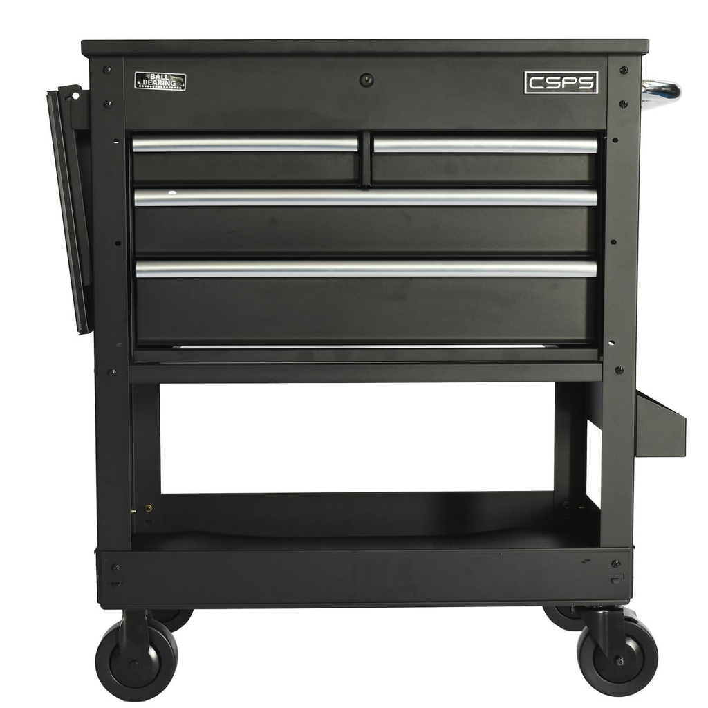 Tủ di động CSPS 84cm Màu Đen - 04 hộc kéo tay cầm Trắng