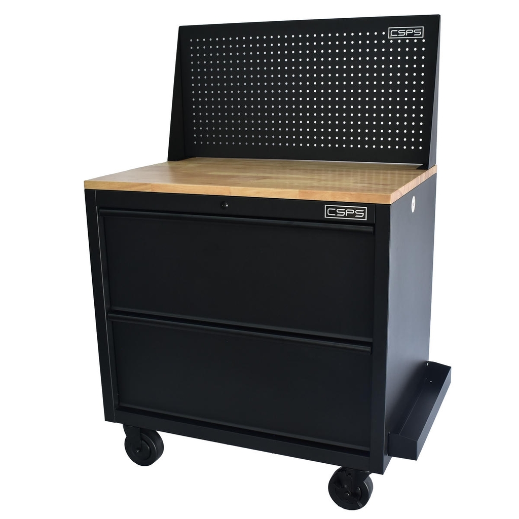 Tủ dụng cụ CSPS 91cm đen/đỏ - 02 hộc kéo