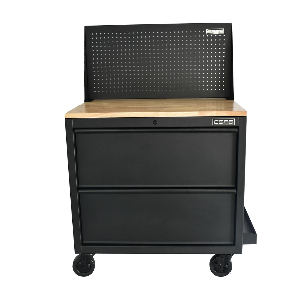Tủ dụng cụ CSPS 91cm đen/đỏ - 02 hộc kéo