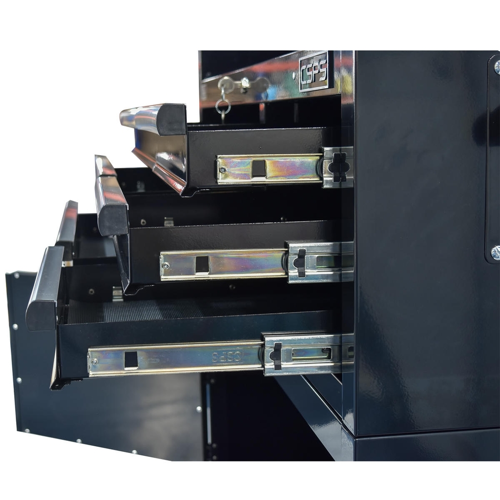 Tủ dụng cụ CSPS 104cm - 06 hộc kéo màu đen có bánh xe