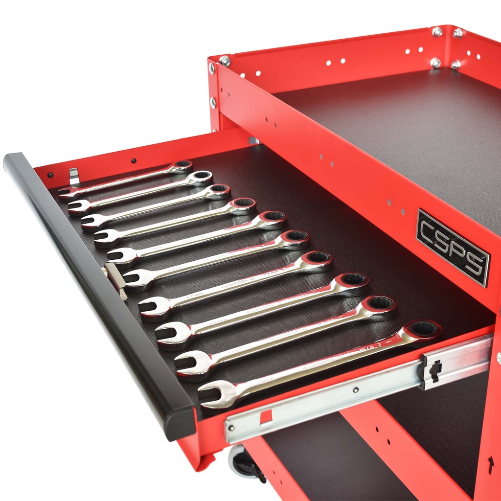 Hộc kéo xe đẩy CSPS 03 ngăn - 71cm màu đen/ đỏ/xanh dương