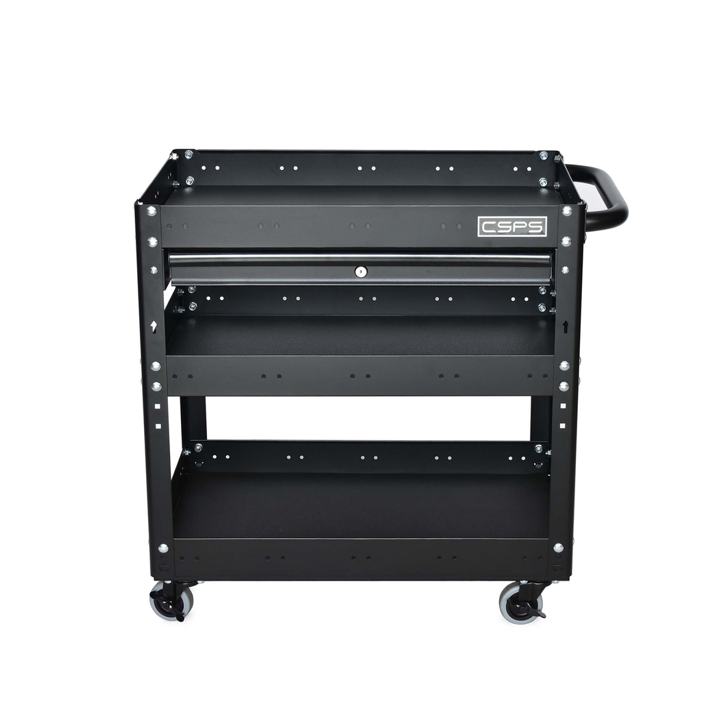 Hộc kéo xe đẩy CSPS 03 ngăn - 71cm màu đen/ đỏ/xanh dương