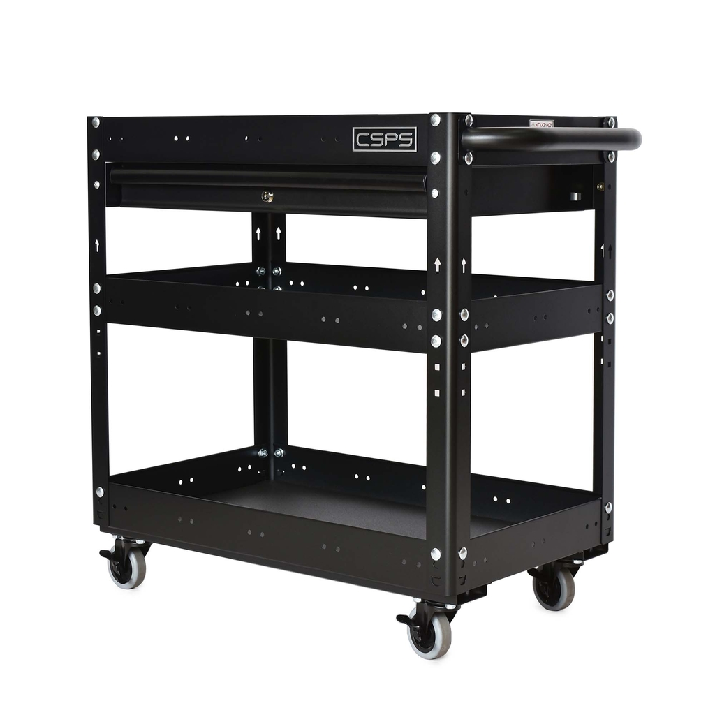 Hộc kéo xe đẩy CSPS 03 ngăn - 71cm màu đen/ đỏ/xanh dương