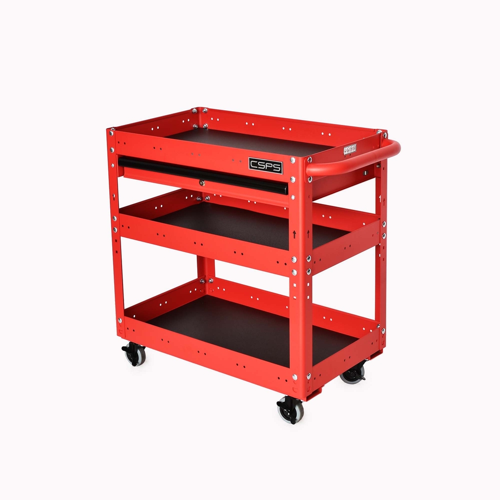 Hộc kéo xe đẩy CSPS 03 ngăn - 71cm màu đen/ đỏ/xanh dương