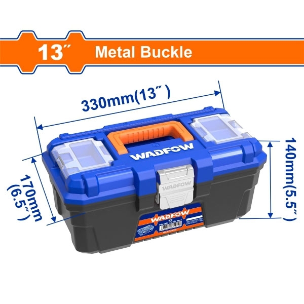 Hộp đựng đồ nghề WADFOW kích thước 13-24inch Thùng dụng cụ nhựa PP cứng cáp chịu lực tốt độ bền cao, nhiều ngăn tiện lợi