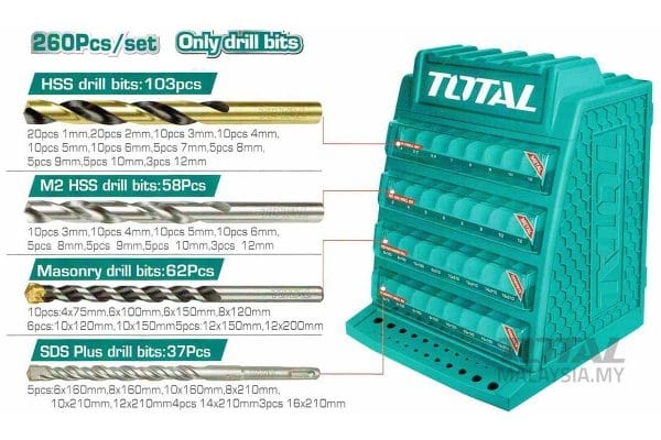 Tủ trưng bày mũi khoan Total TAKD2608M