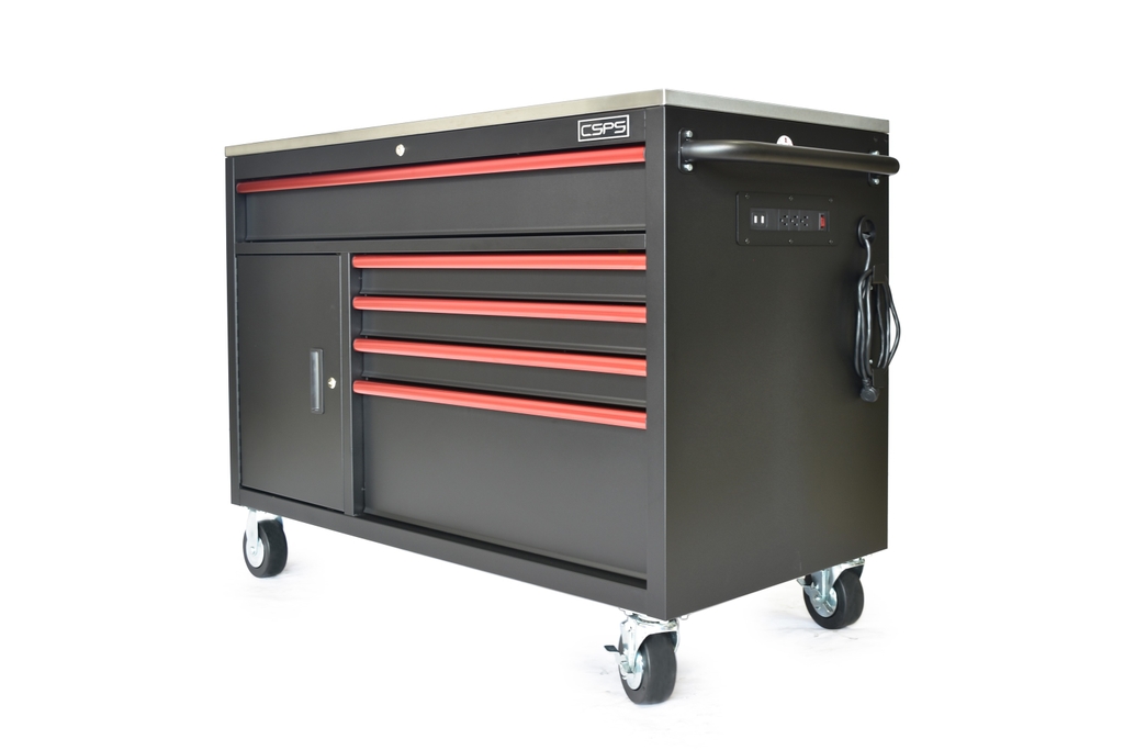 Tủ đựng dụng cụ cơ khí CSPS 132cm-05 hộc kéo màu đen-tay cầm đỏ-VNTC13205BB1M