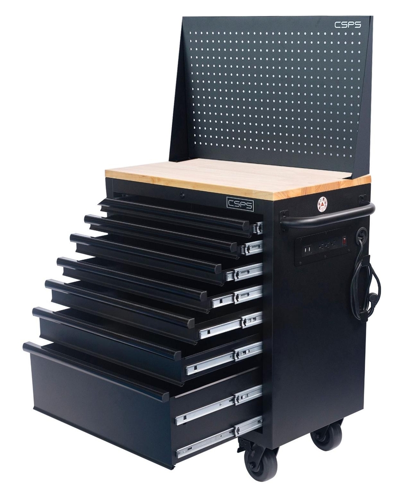 Tủ đồ nghề di động CSPS 76cm - 07 hộc kéo tay cầm Đen