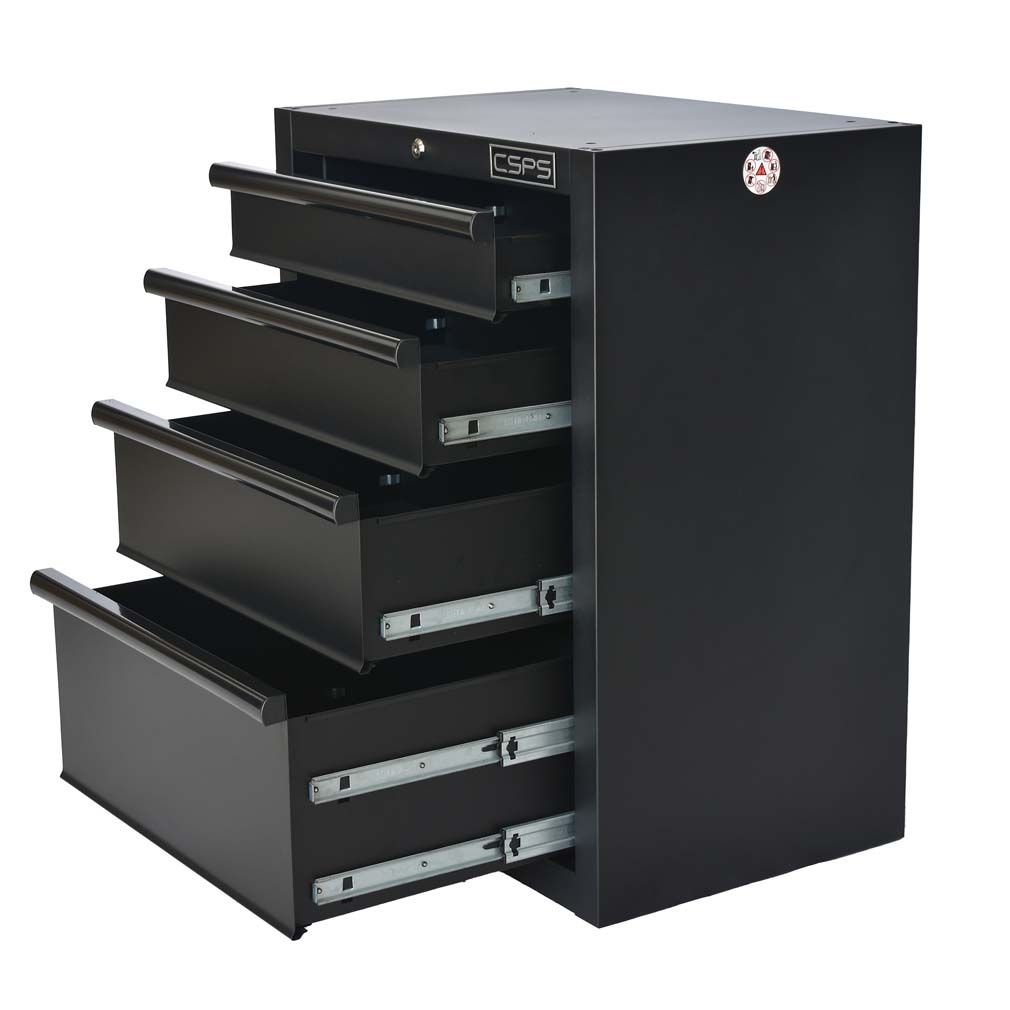 Tủ đồ nghề đựng dụng cụ CSPS 61cm - 04 hộc kéo màu đen/đỏ