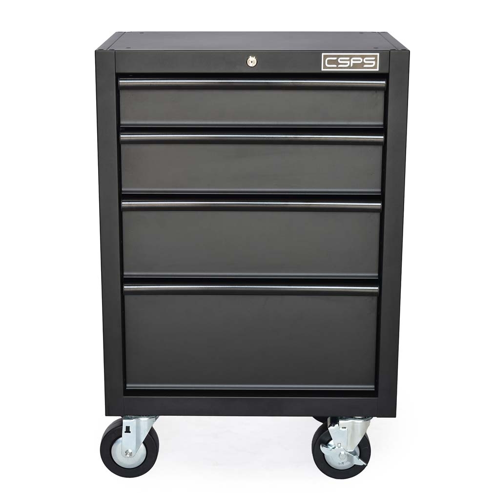Tủ đồ nghề đựng dụng cụ CSPS 61cm - 04 hộc kéo màu đen/đỏ
