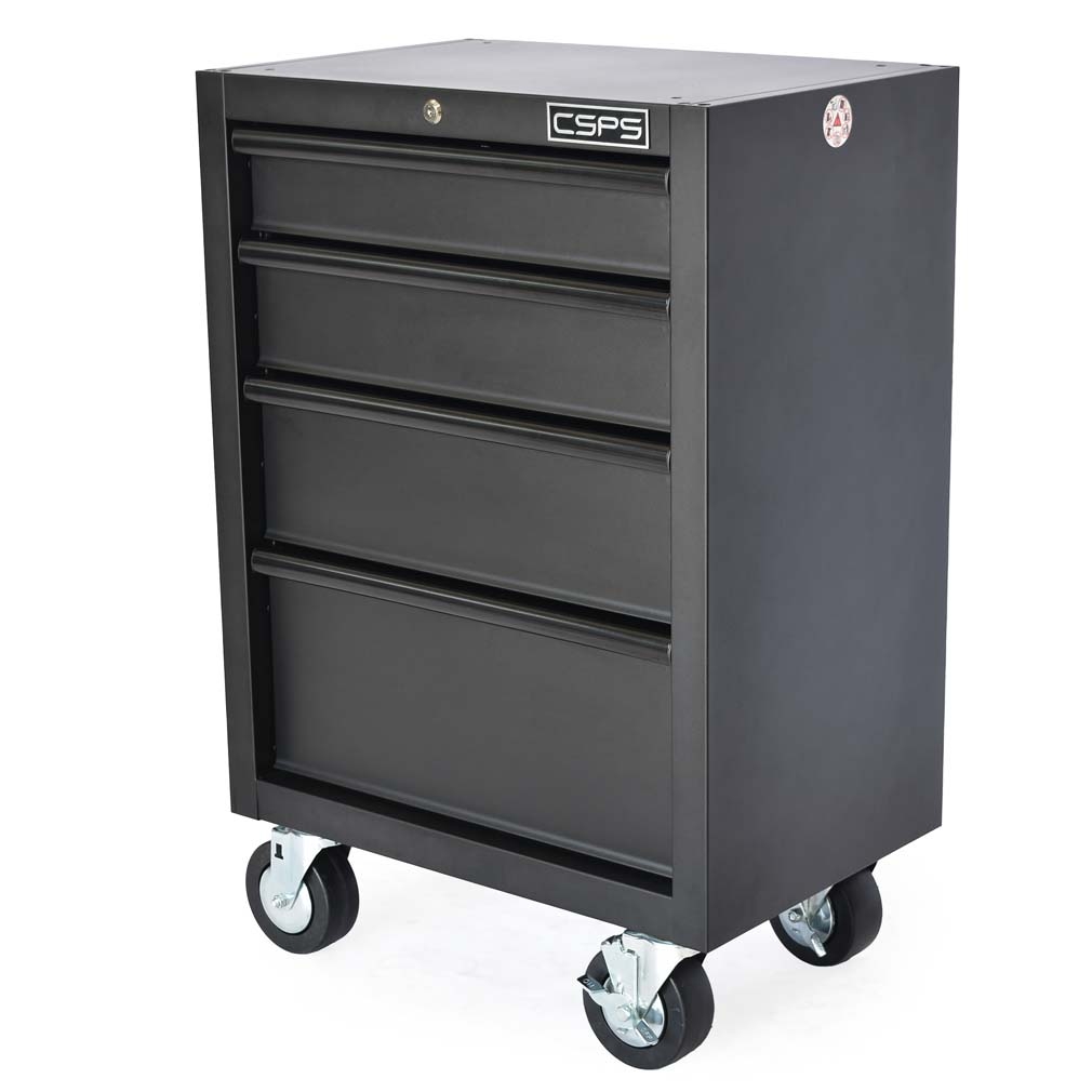 Tủ đồ nghề đựng dụng cụ CSPS 61cm - 04 hộc kéo màu đen/đỏ