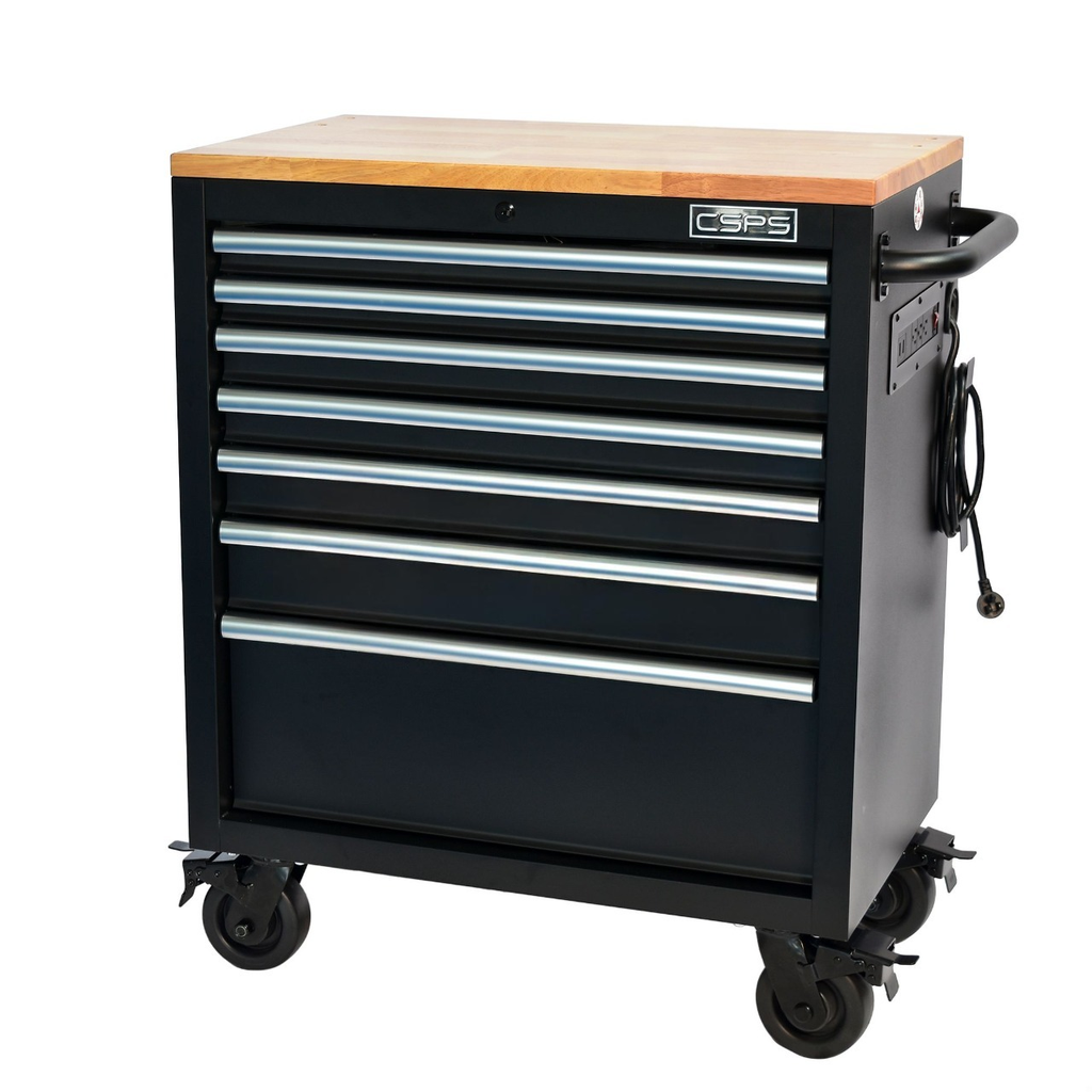 Tủ đồ nghề di động CSPS 76cm - 07 hộc kéo tay cầm Đen