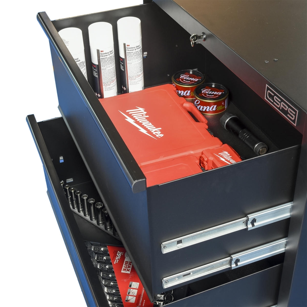 Tủ dụng cụ CSPS 91cm đen/đỏ - 02 hộc kéo