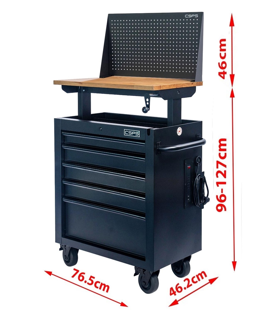 Tủ dụng cụ đồ nghề CSPS 76 cm – 05 hộc kéo có nâng hạ hộc Trắng