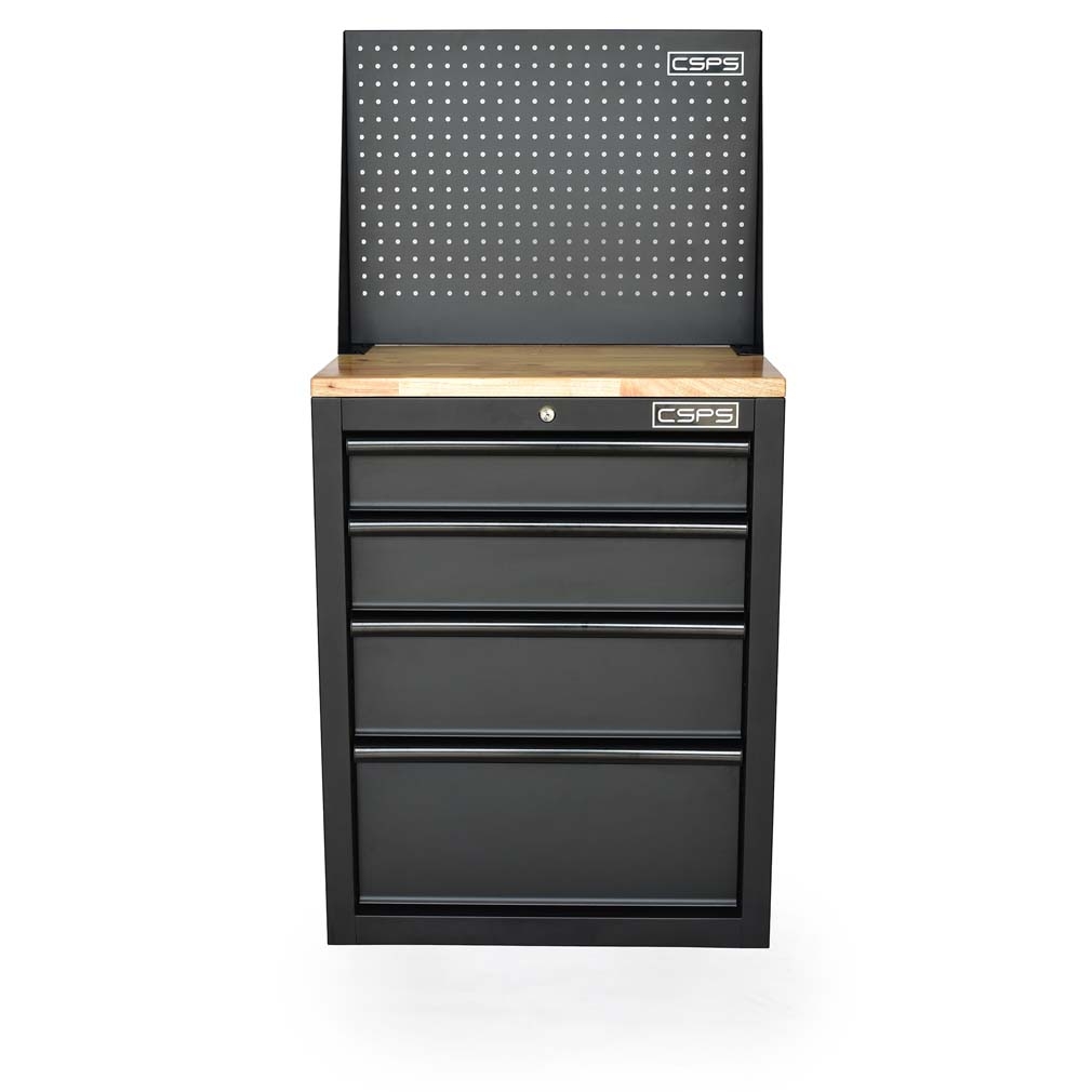 Tủ dụng cụ CSPS 61cm - 04 hộc kéo màu Đỏ tay cầm đen