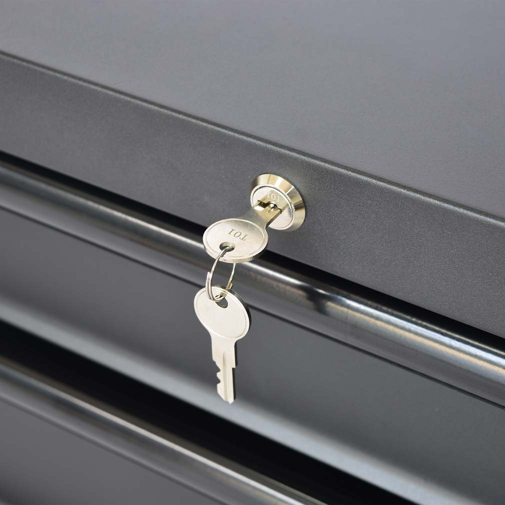 Tủ dụng cụ CSPS 61cm - 04 hộc kéo màu Đen tay cầm đen