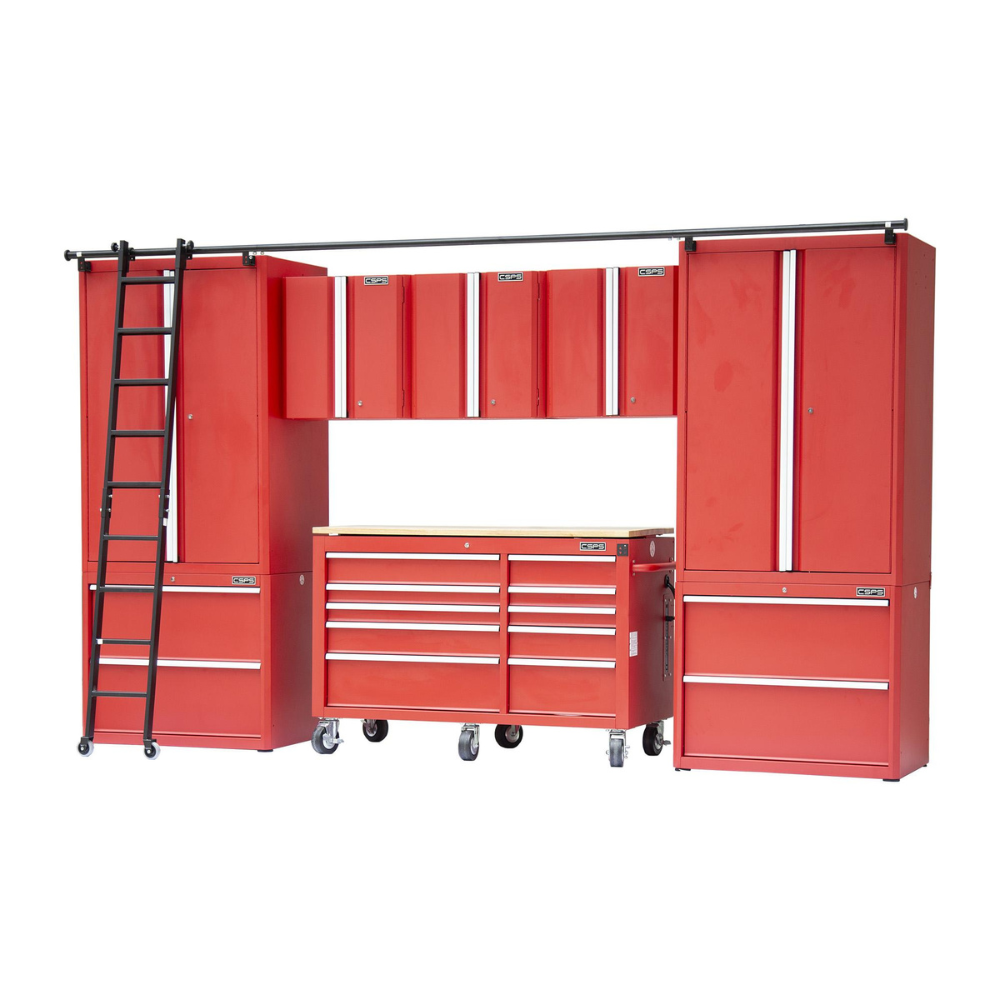 Bộ 9 tủ CSPS 366cm Đỏ