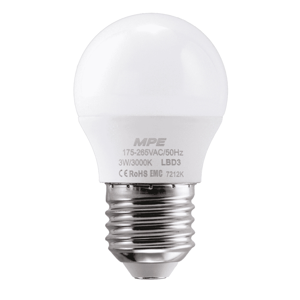 LBD3-3V - Đèn led bulb chống ẩm 3W vàng