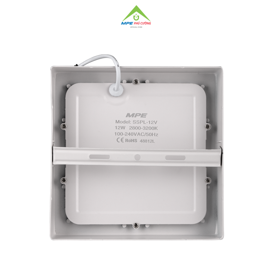 SSPL-12V - Đèn led panel vuông nổi 12W vàng