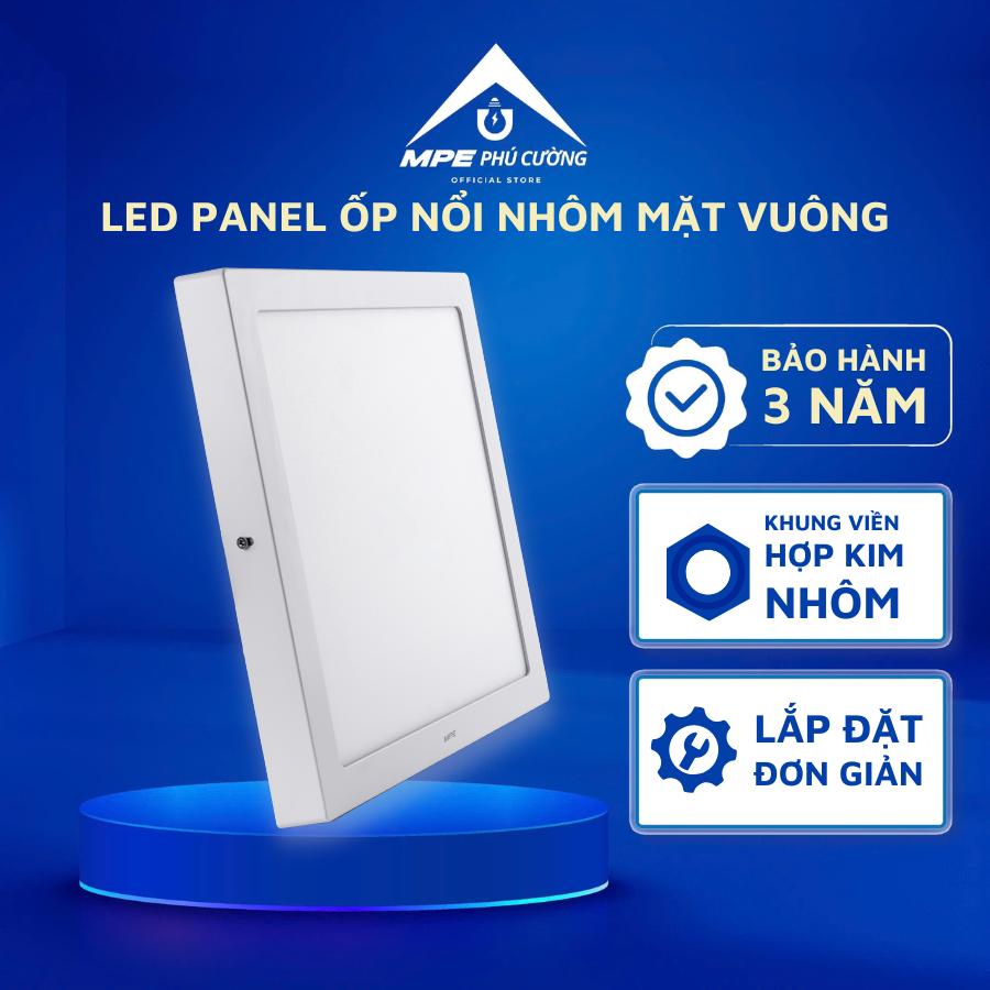 SSPL-24/3C - Đèn led panel vuông nổi 24W 3 màu