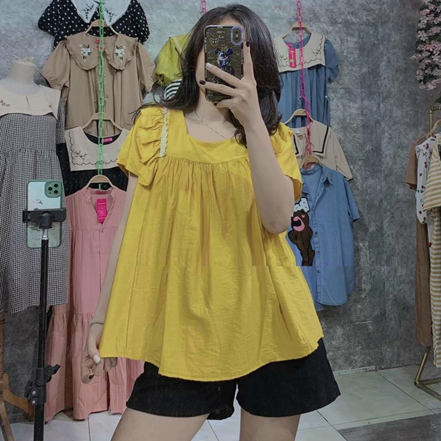 Áo bầu mẫu mới, chất đũi lụa mềm mát, dáng xinh. Freesize dưới 67kg