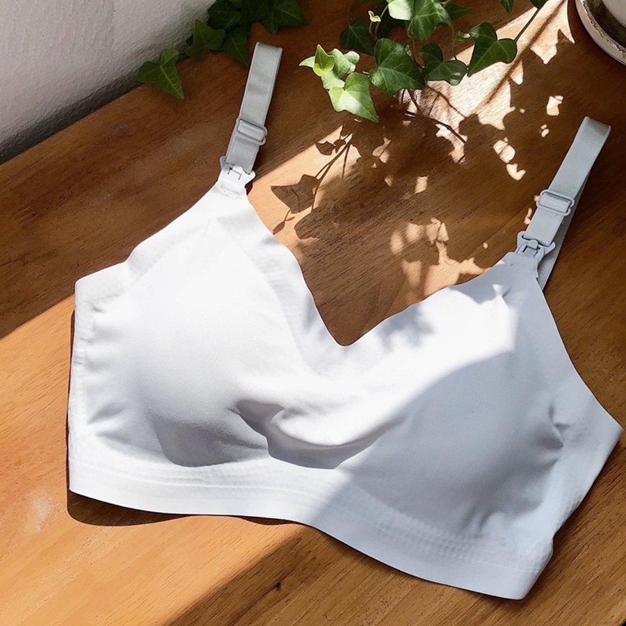 Áo lót bầu bra không gọng, mẹ mặc sau sinh thoải mái, vải su non mềm mịn, đủ size cho mẹ bầu