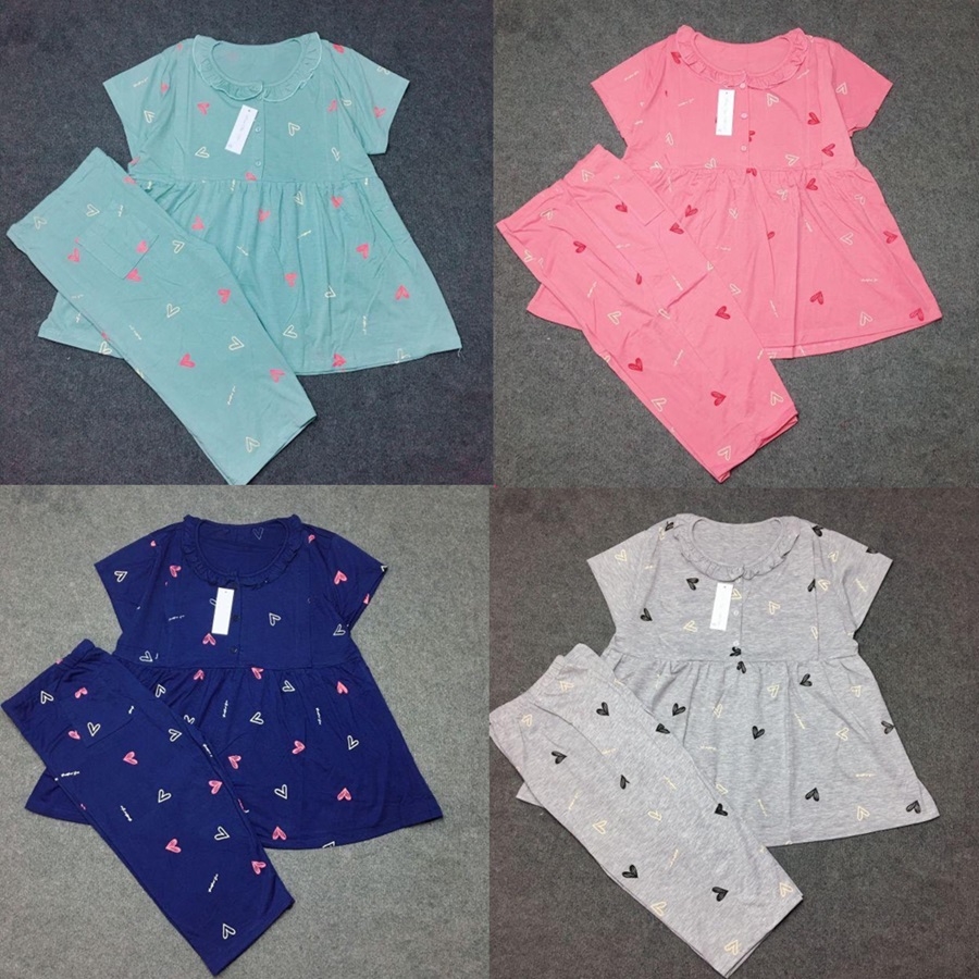 Bộ bầu và sau sinh, dáng lửng mặc mùa hè, chất cotton mềm mại, kiểu dáng trẻ trung