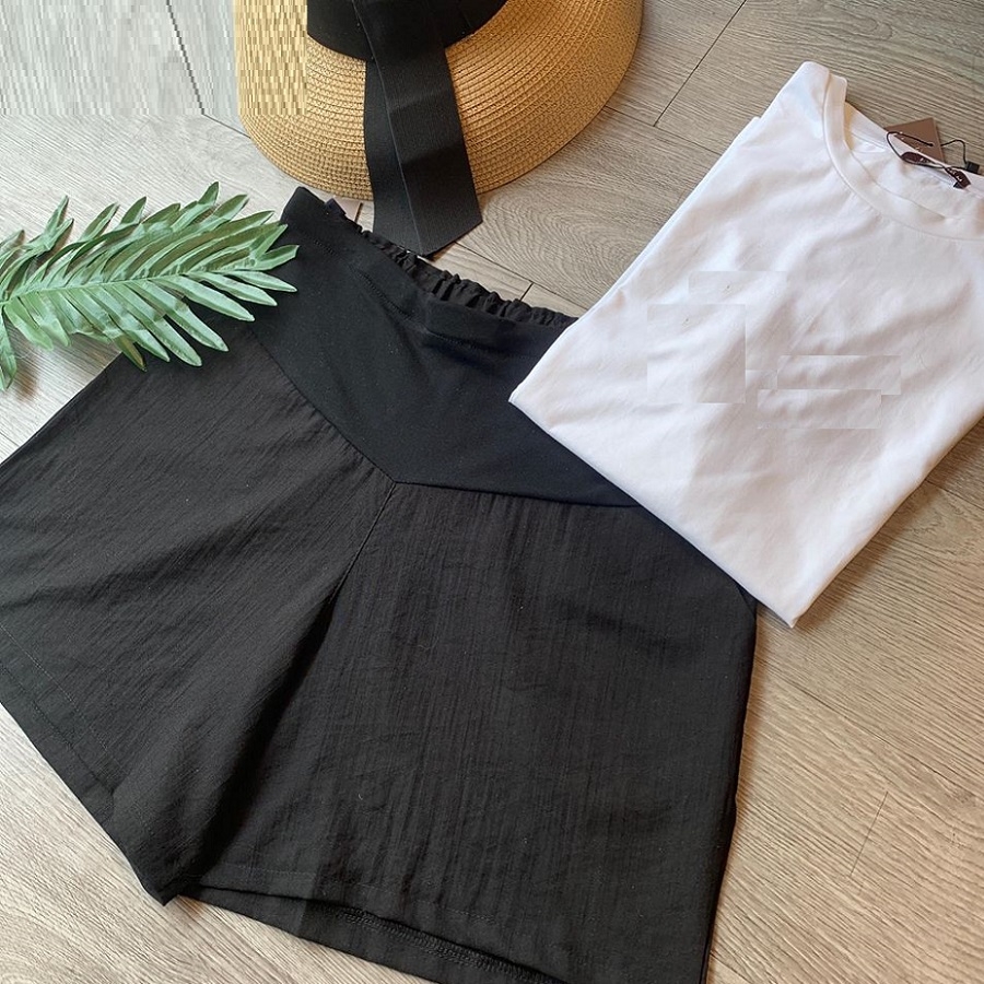Quần đùi bầu - Vải đũi mềm, mát - Phục vụ nắng nóng cho mẹ bầu - Full size từ M đến 5XL