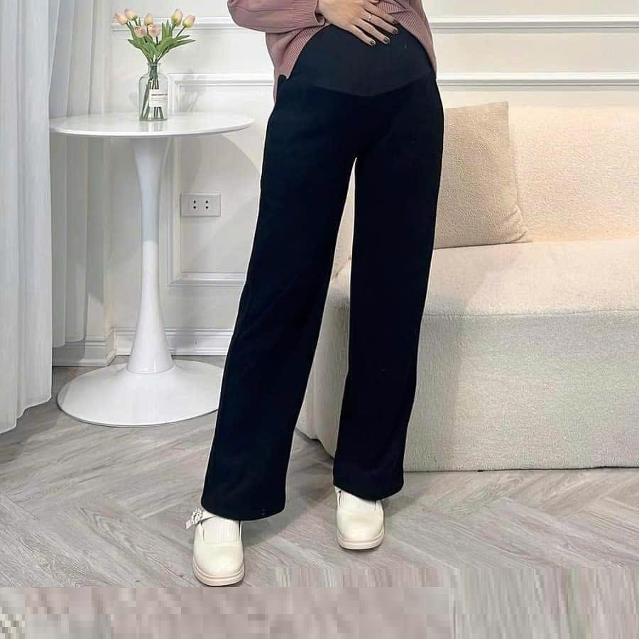 Quần Bầu Tăm Lạnh, Quần Bầu Dài, Dáng Suông Thời Trang, Mềm Đẹp Trẻ Trung, Thoải Mái Cho Mẹ Bầu Mặc 4 Mùa