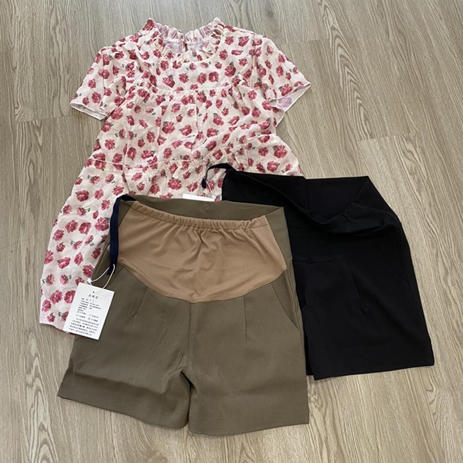Quần sooc bầu, quần bầu đùi, chất vải ruby nhẹ, thoáng mát, không hít da giúp mẹ bầu thoải mái