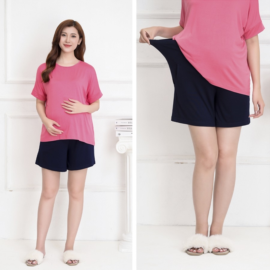 Quần bầu đùi, quần short bầu mùa hè, trẻ trung -Chất tuyết mưa mềm, nhẹ, đứng dáng - Đủ size cho mẹ bầu đến 96kg
