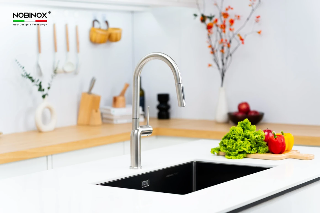 VÒI RỬA BÁT DÂY RÚT NOBINOX ADORA NX992