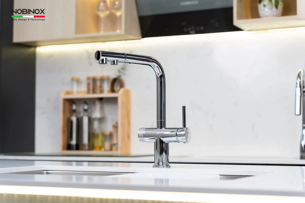 VÒI RỬA BÁT DÂY RÚT 3 ĐƯỜNG NƯỚC NOBINOX MIRA NX333