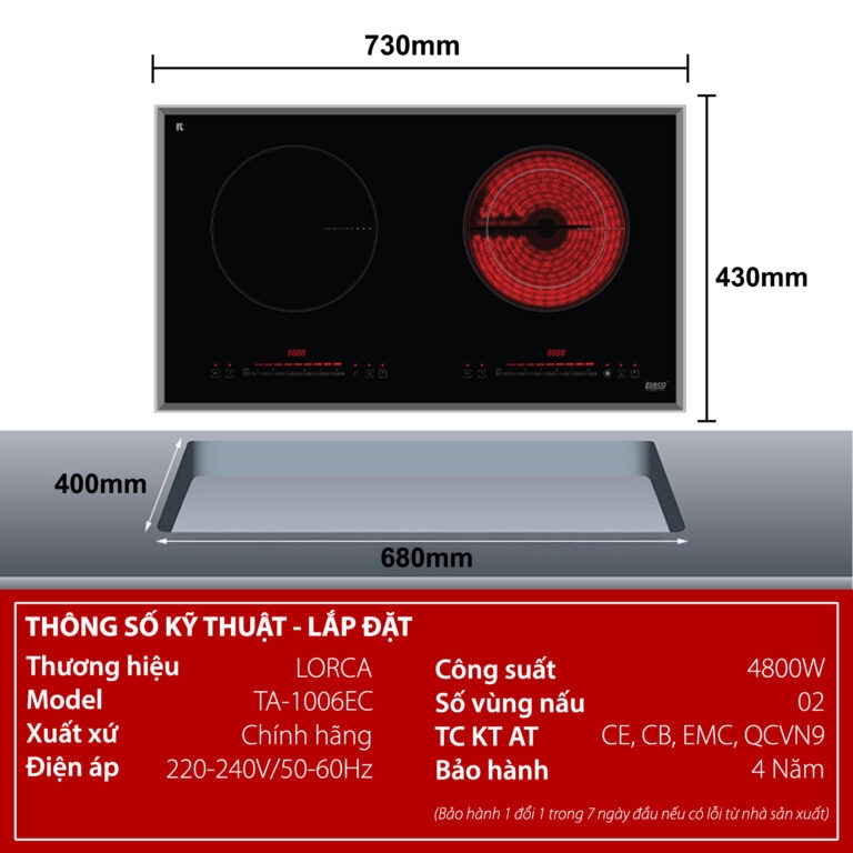 BẾP ĐIỆN TỪ LORCA TA 1006EC