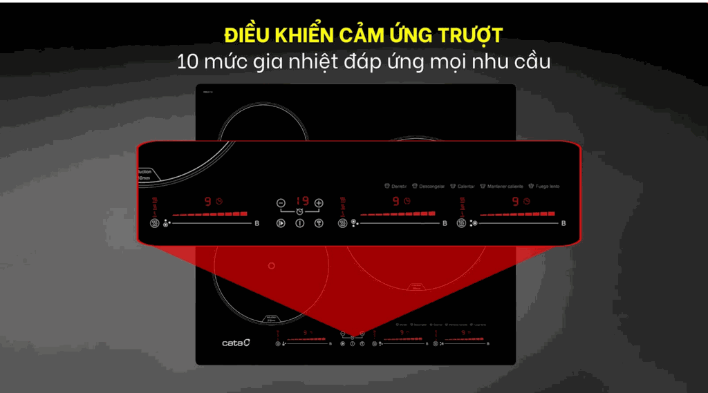 Bếp Từ 3 Vùng Nấu Cata IBS 6303E2 BK
