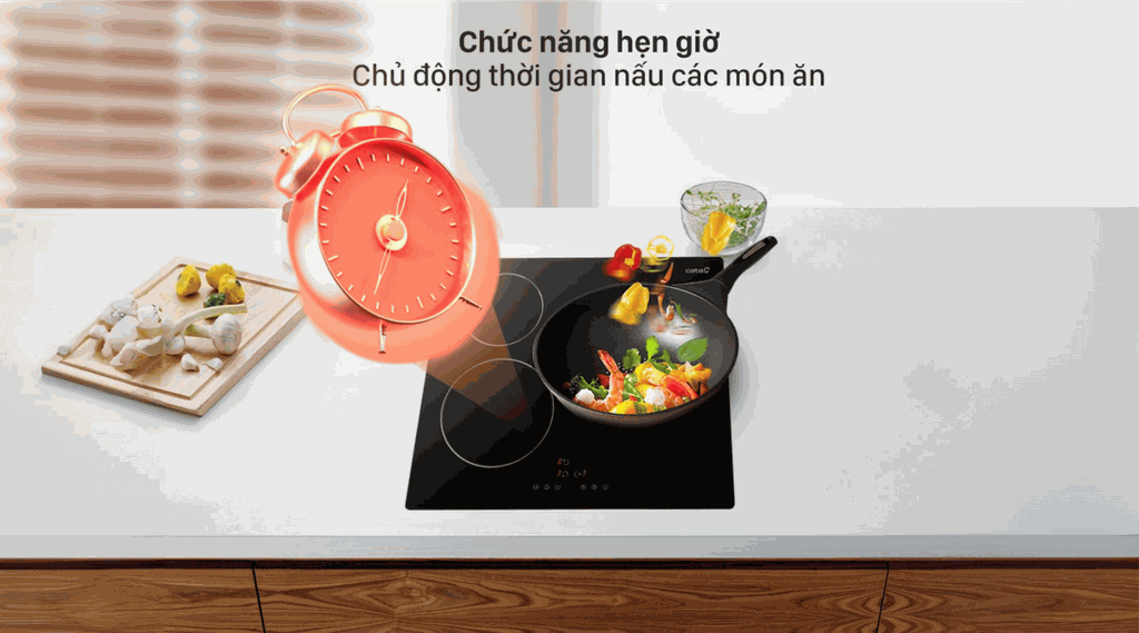 Bếp Điện Từ 3 Vùng Nấu Cata IT 603