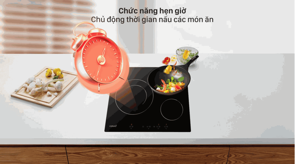 Bếp Từ 3 Vùng Nấu Cata IB 6203 BK