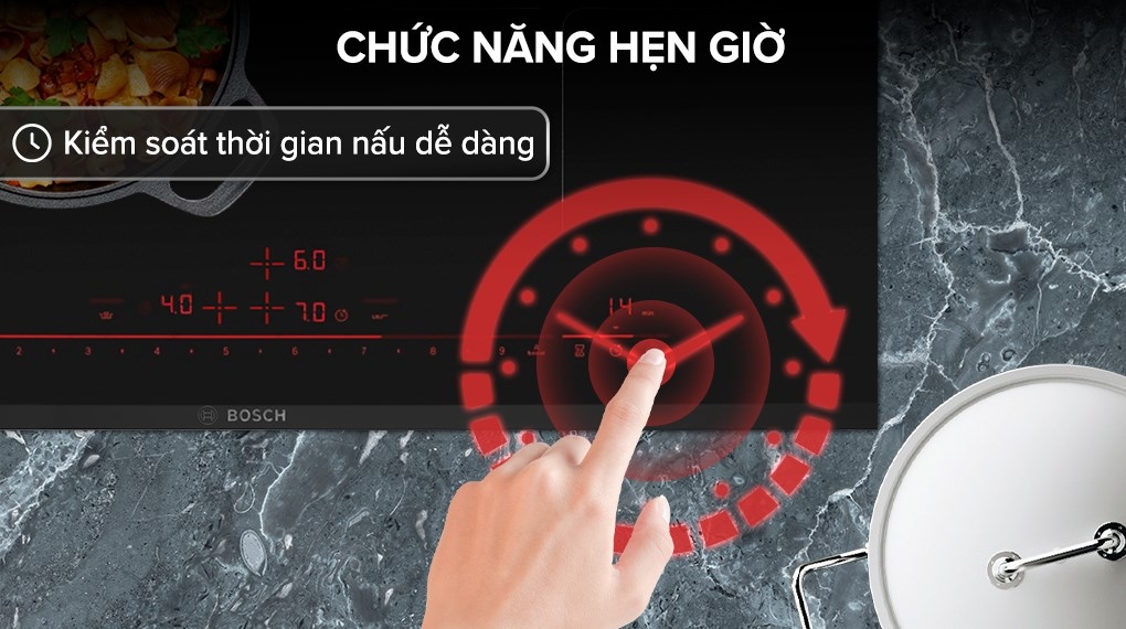 Bếp từ 3 vùng nấu lắp âm Bosch PID675DC1E