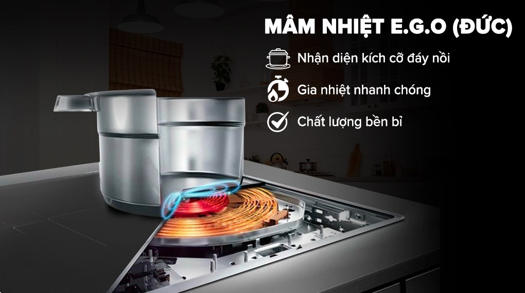 Bếp từ 3 vùng nấu lắp âm Bosch PID775DC1E