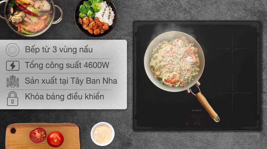 Bếp Từ 3 Vùng Nấu Bosch PUC61KAA5E