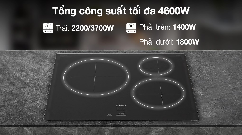 Bếp Từ 3 Vùng Nấu Bosch PUC61KAA5E