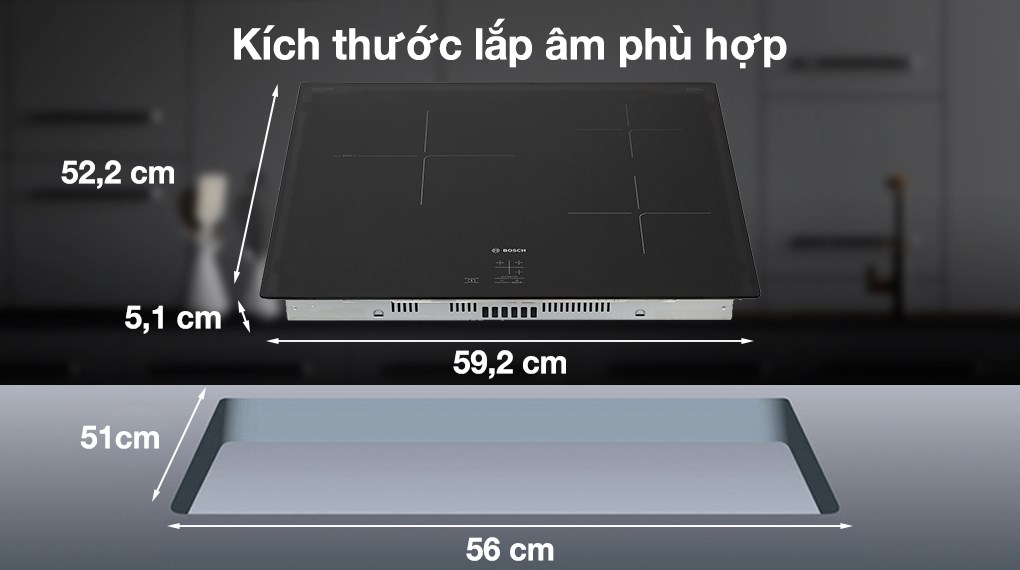 Bếp Từ 3 Vùng Nấu Bosch PUC61KAA5E