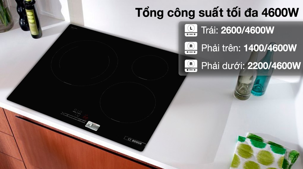 Bếp Từ 3 Vùng Nấu Bosch PUJ61RBB5E