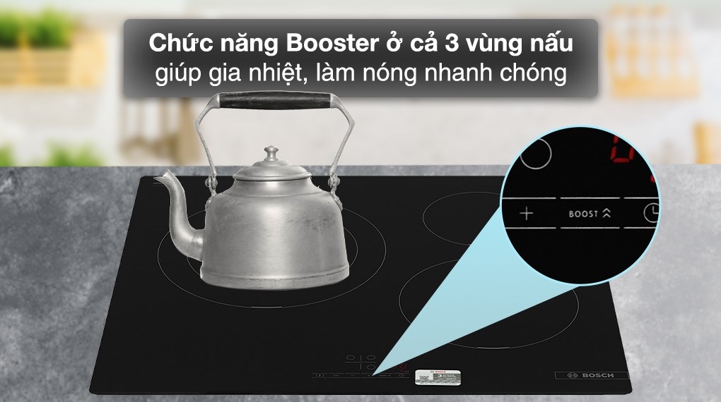 Bếp Từ 3 Vùng Nấu Bosch PUJ61RBB5E