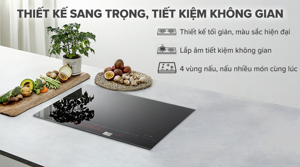 Bếp từ 4 vùng nấu lắp âm Bosch PXE875DC1E
