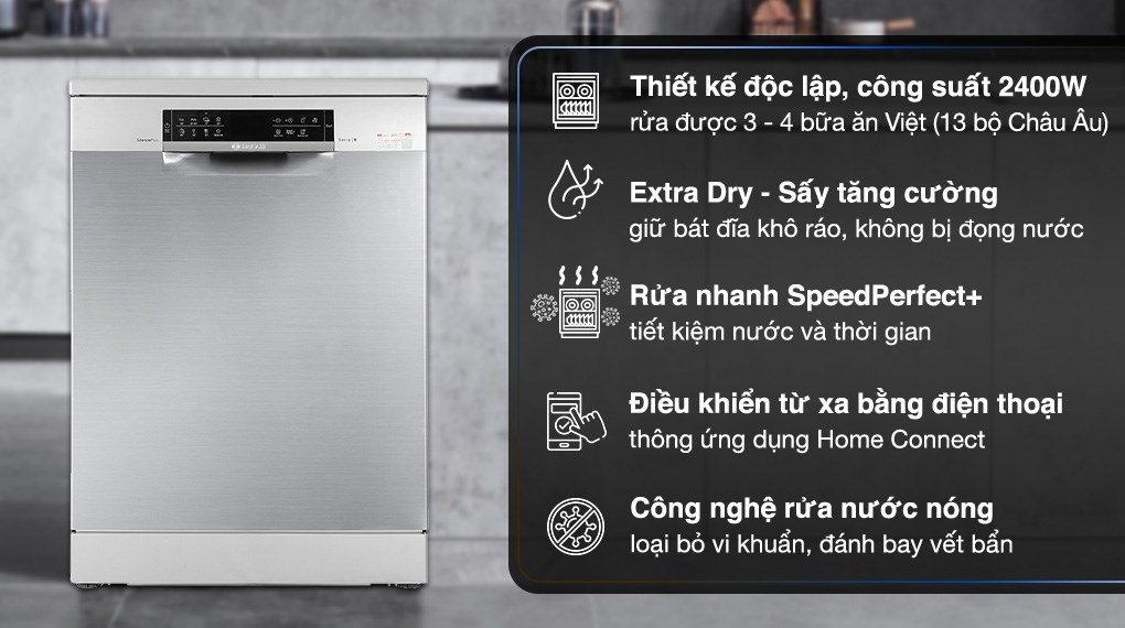 Máy Rửa Chén Độc Lập Bosch SMS6ECI93E