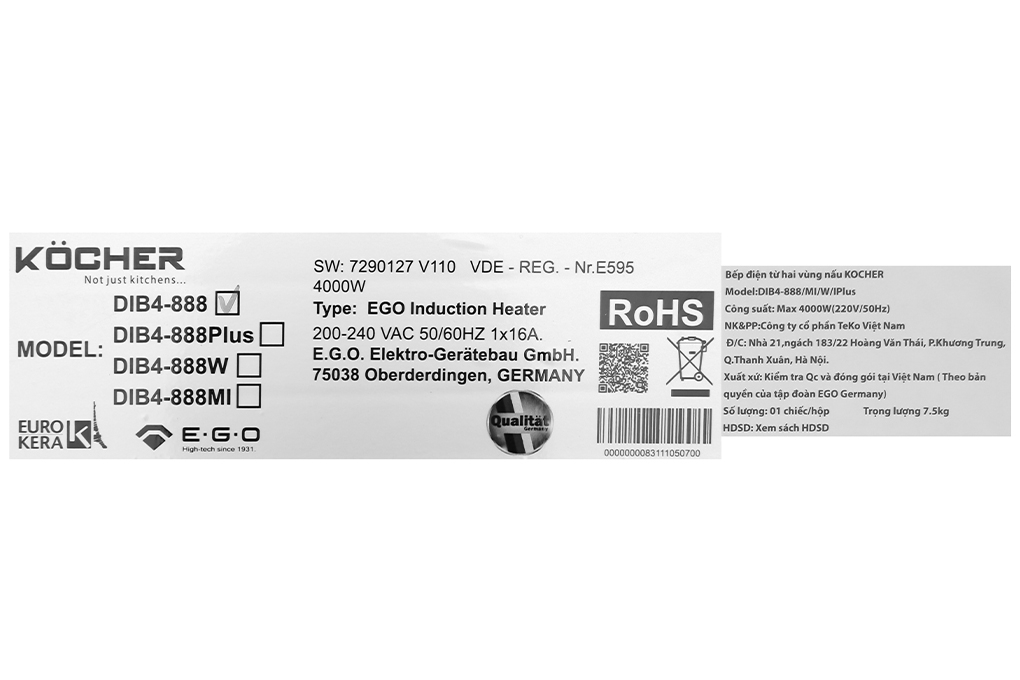 Bếp Từ Kocher DIB4-888