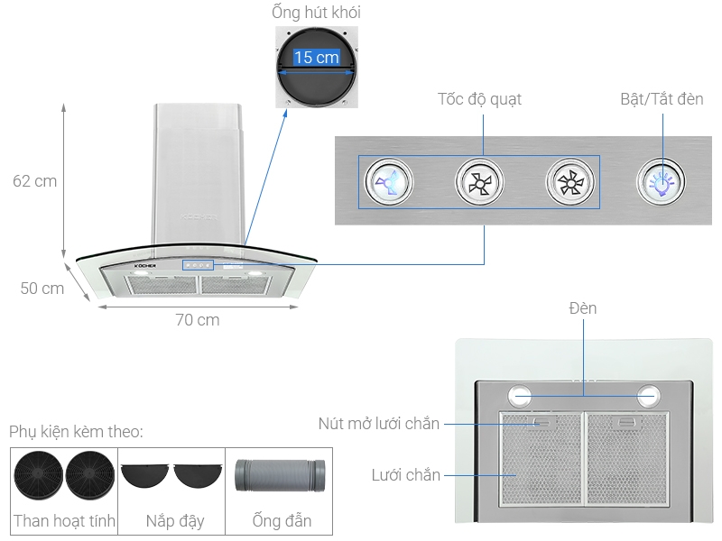 MÁY HÚT MÙI K-8870PRO
