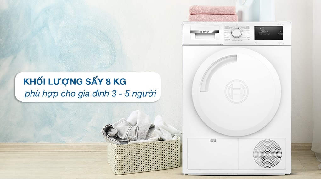 Máy Sấy Bơm Nhiệt Bosch WTH83028SG